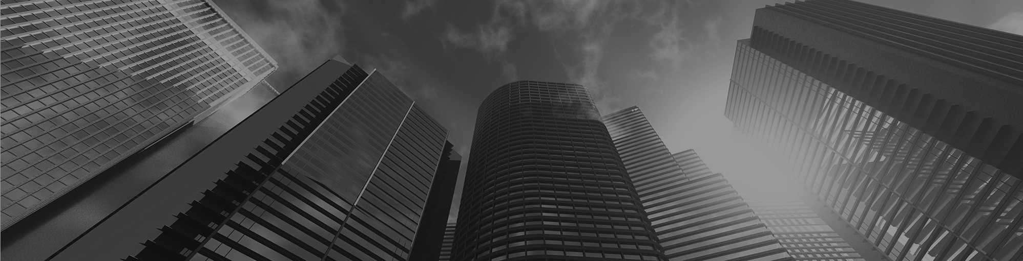 modern buildings against the sky with clouds